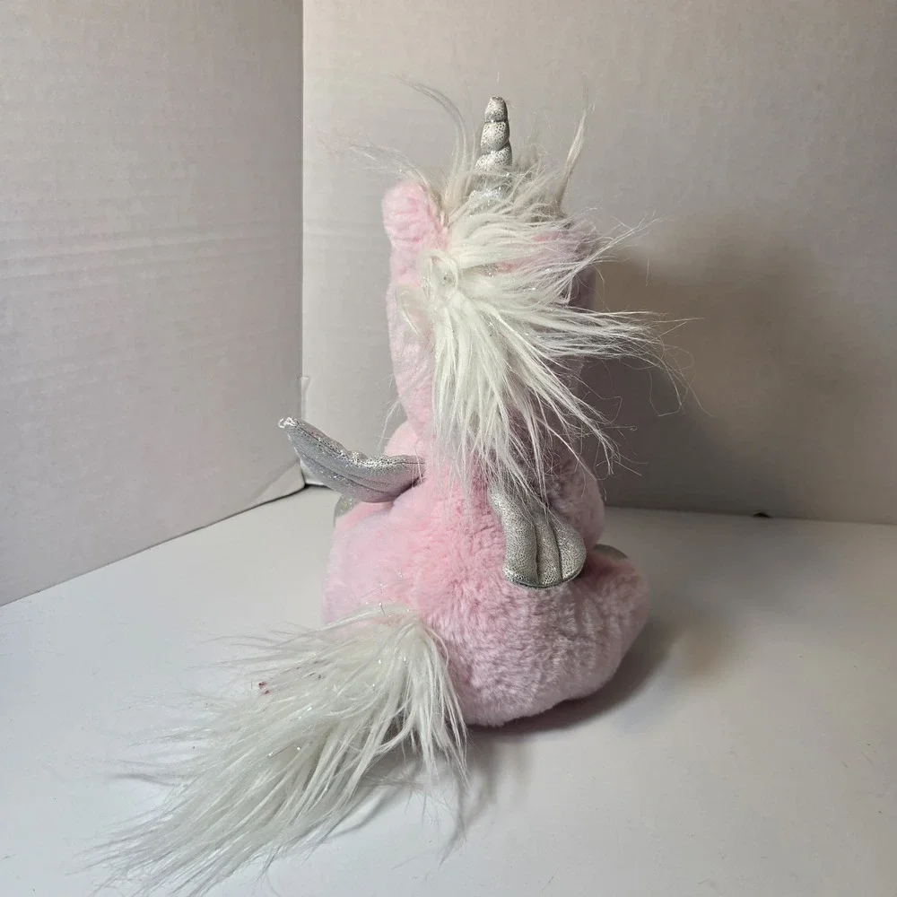 Douglas Cuddle Toys Pink Unicorn Pegasus Plush Silver Hooves Wings 10